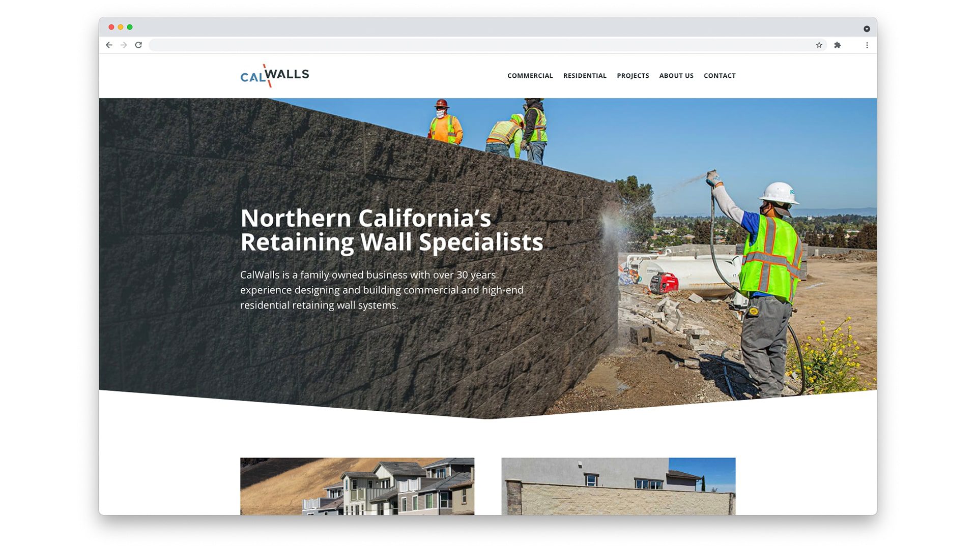 CalWalls home page design