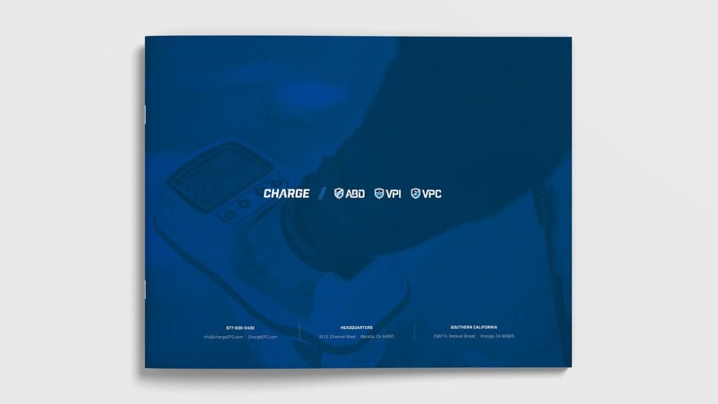 Charge brochure design