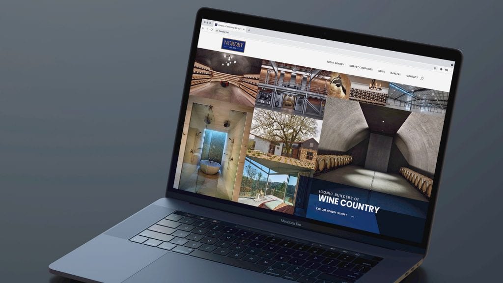 Nordby Construction homepage design