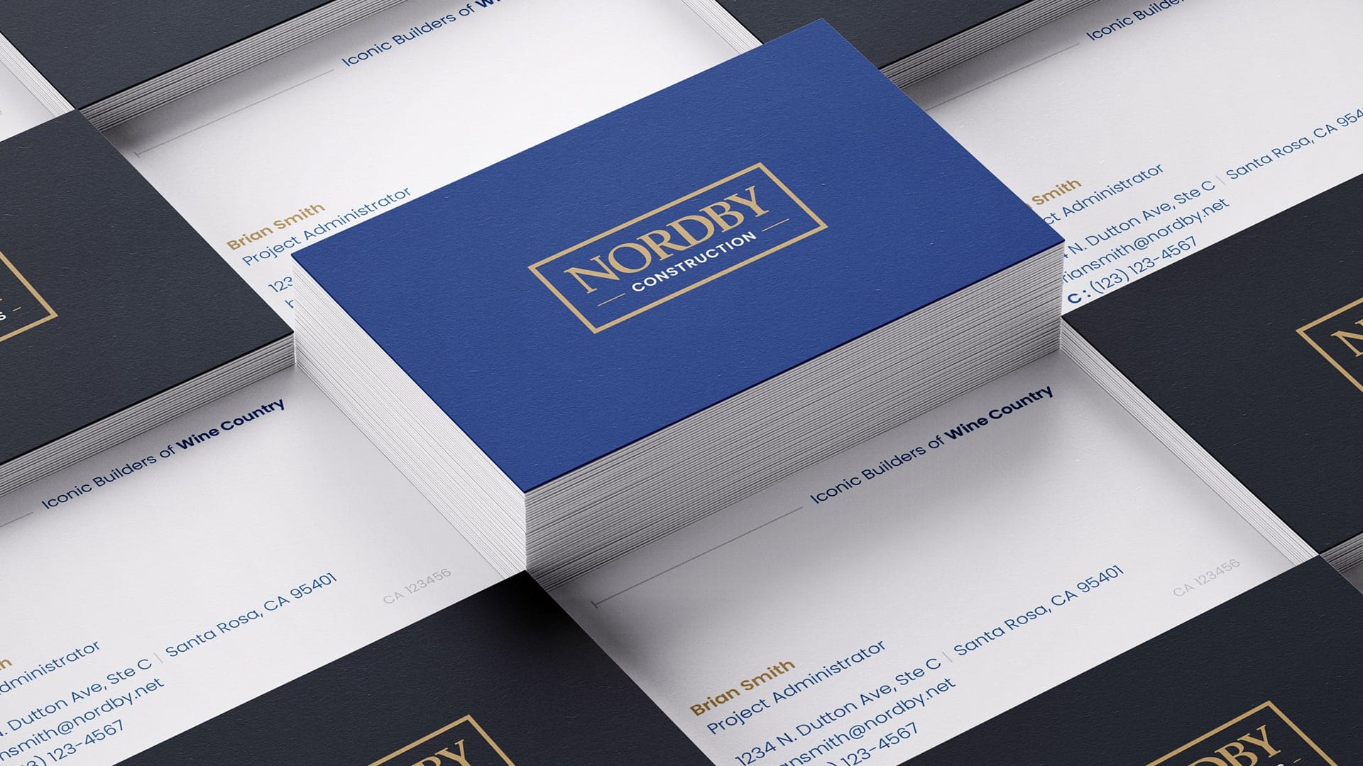 Nordby Construction business cards design