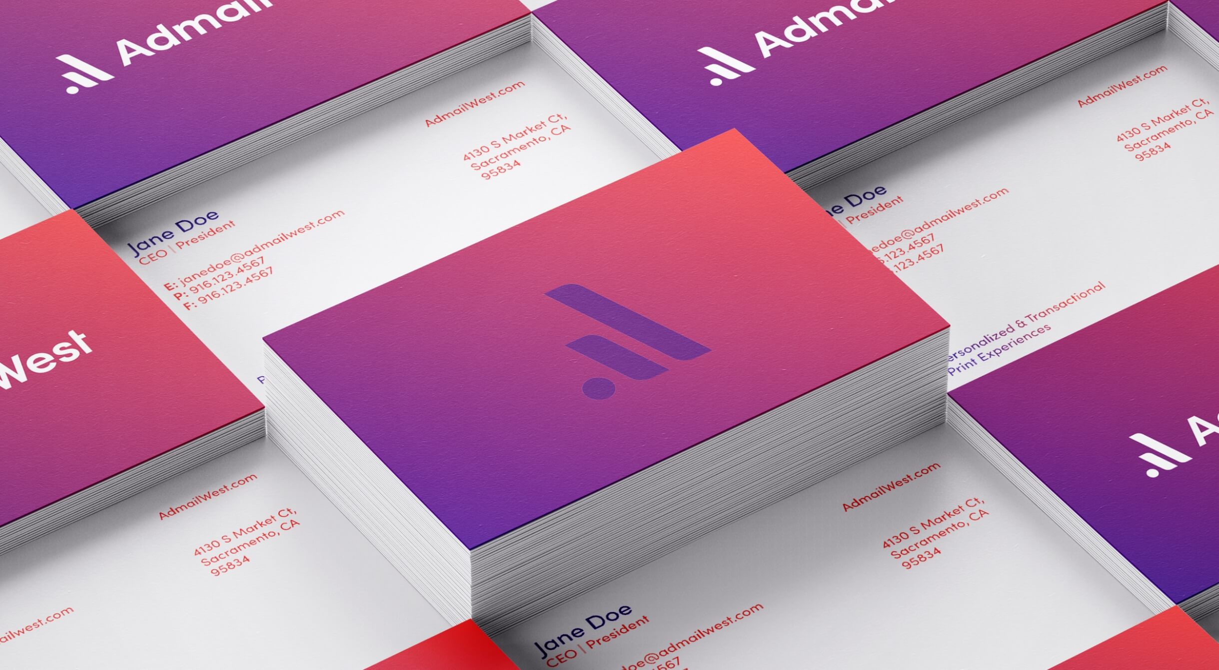 Admail West business cards