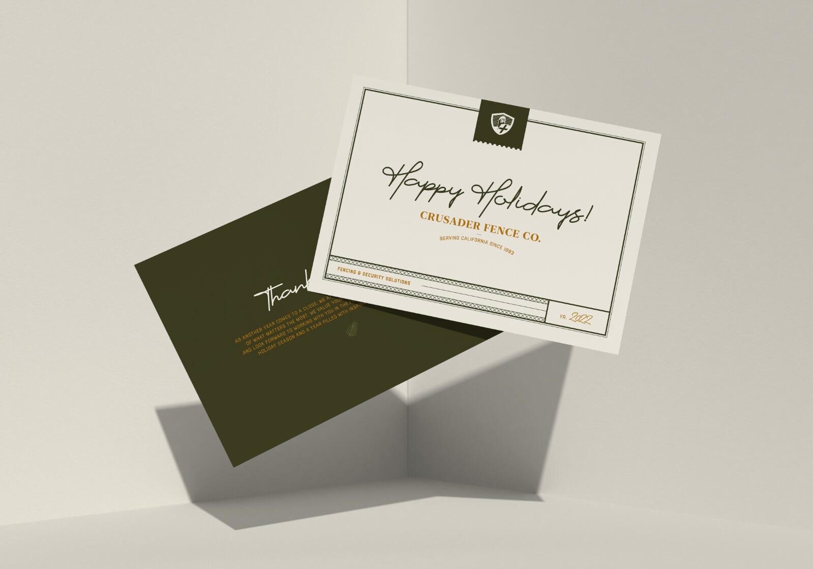 Crusader Holiday gift printed card