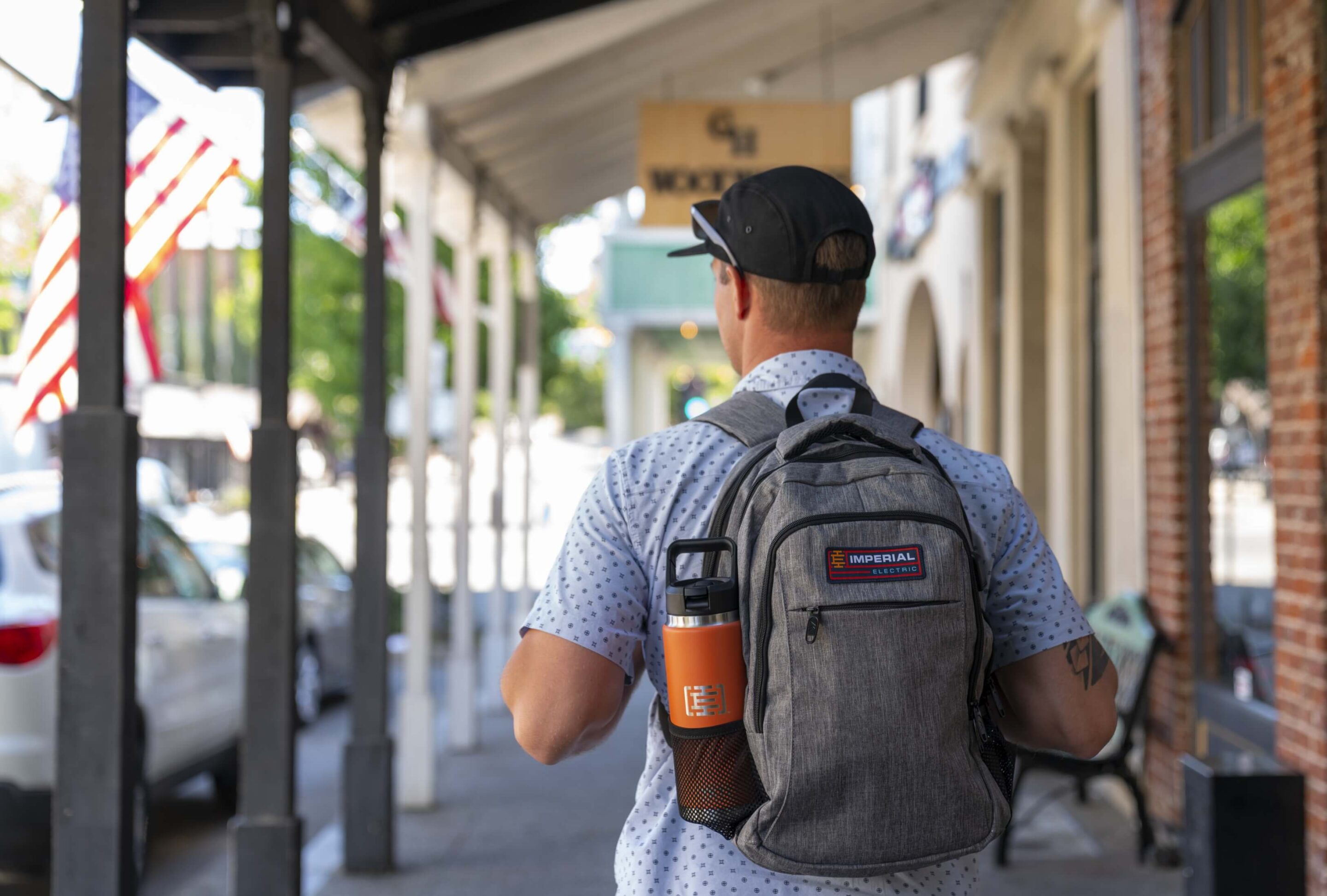 Imperial Electric branded backpack