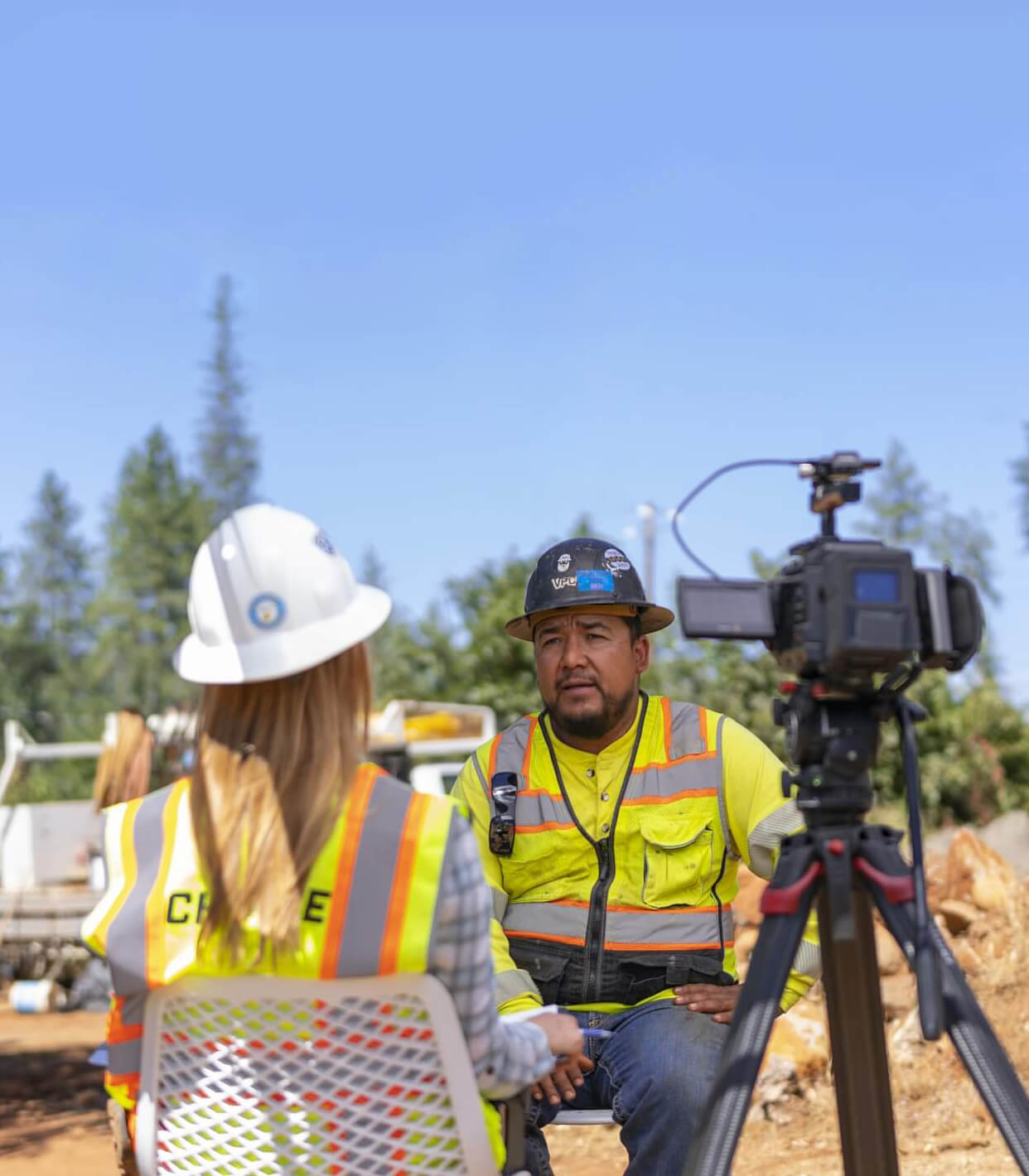 Voice & Reason marketing strategist conducting a video interview for advertising